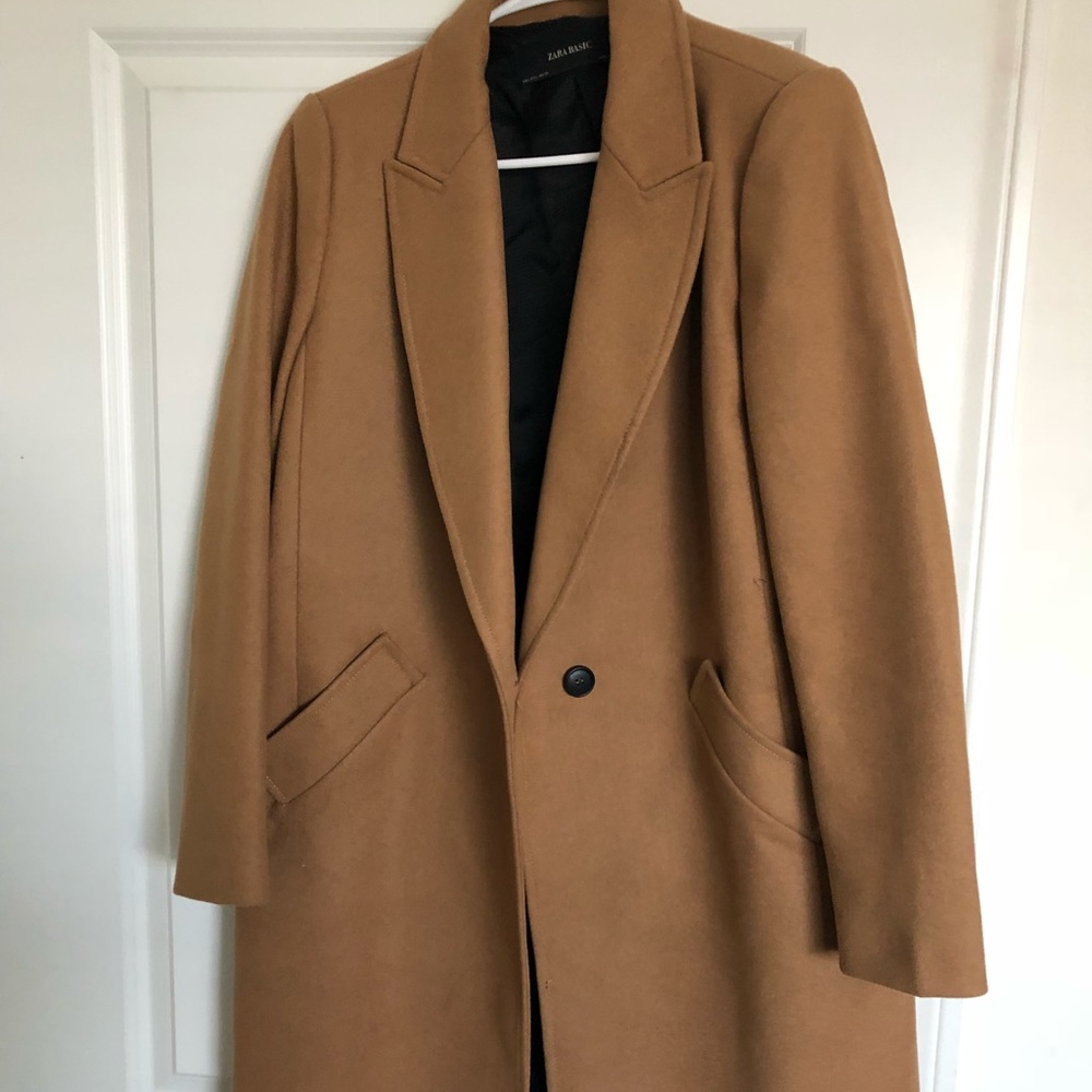 NWT Zara camel coat